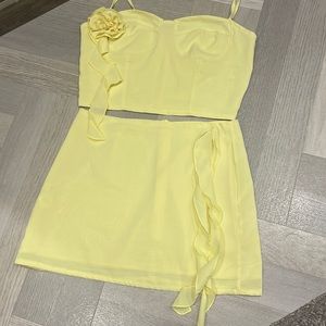 Yellow skirt set